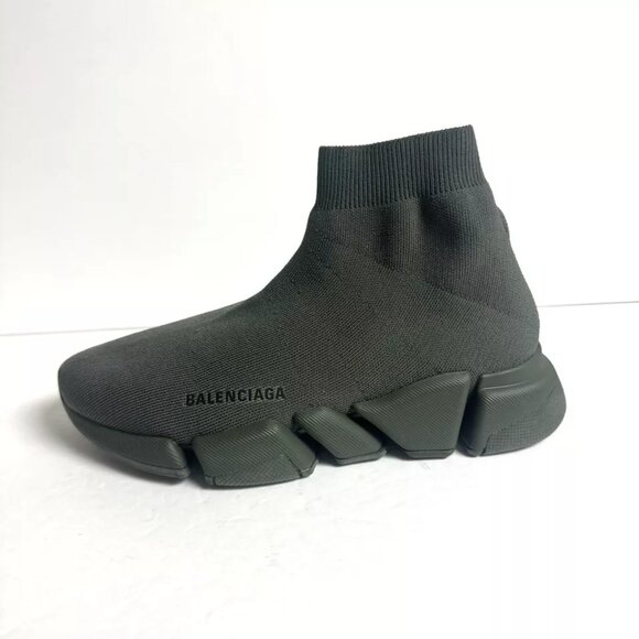 Balenciaga Mens Speed 2.0 LT Sneaker Dark Khaki Size US6 EU39 - Picture 1 of 6